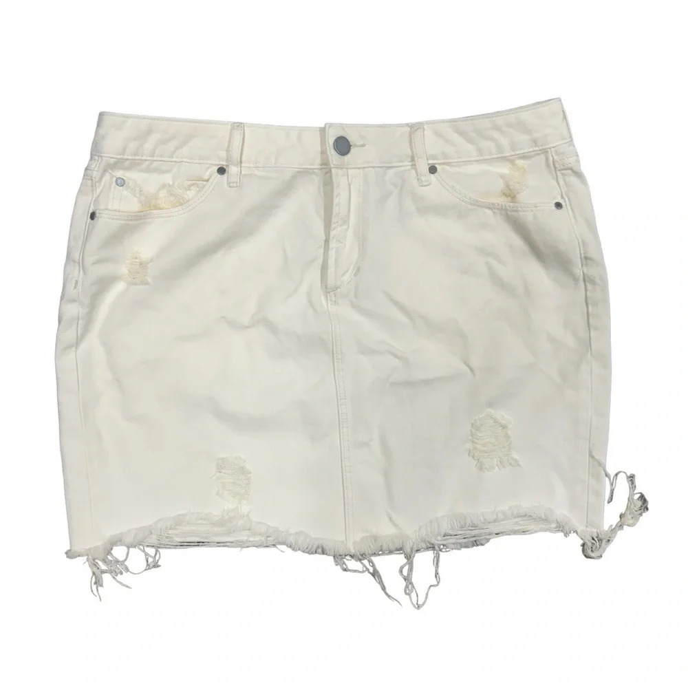 Articles of Society‎ Stacy Mini Skirt Riga Women’s 32 Distressed Off White EUC